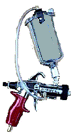 225XX 20 oz. CUP OVER GUN - With your choice of Fluid Set. If not indicated the standard 1.4 mm Fluid Set will be used